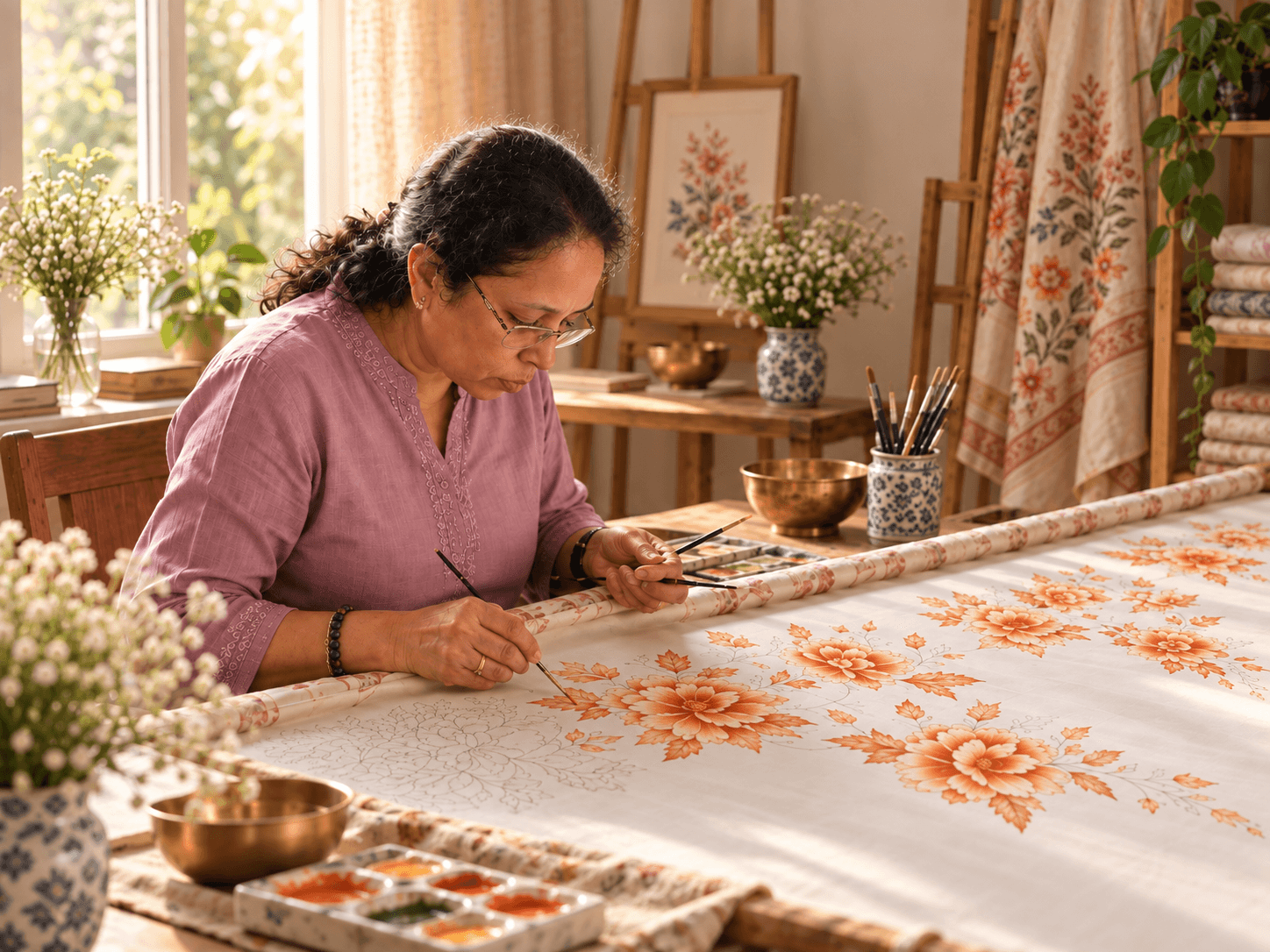 Inside the Soleil & Silk atelier